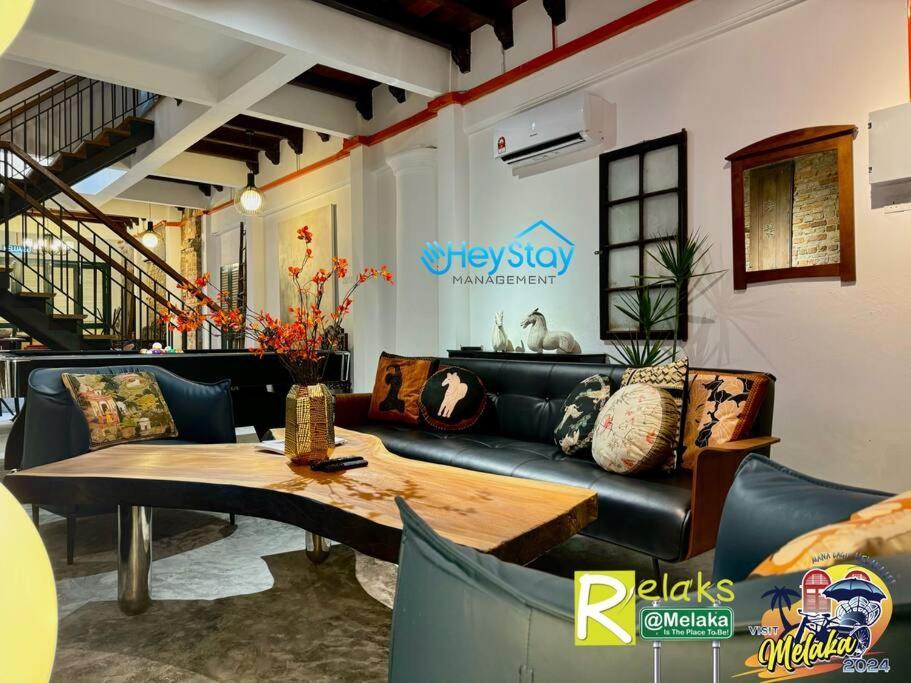 Villa Heritage House 16Pax Riverview 3 Mins Walkjonker Malacca Exterior foto